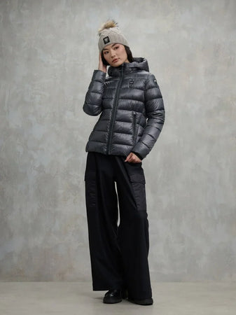 Blauer giubbino donna a righe carrol 25WBLDC02072 978GG