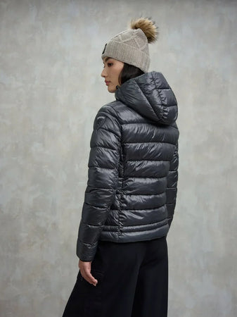 Blauer giubbino donna a righe carrol 25WBLDC02072 978GG