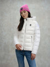 Blauer giubbino donna a righe carrol 25WBLDC02072