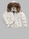 Blauer giubbino donna a linee geometriche Alicia 25WBLDC03097-006047 100BI