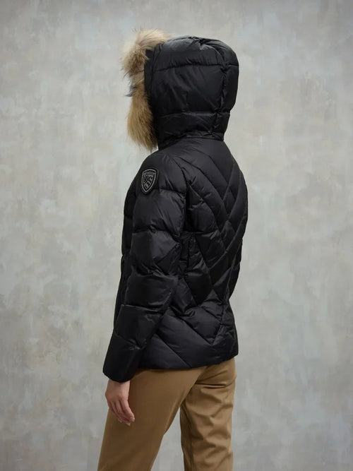 Blauer giubbino donna a linee geometriche Alicia 25WBLDC03097-006047 999EI