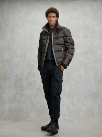 Blauer giubbino uomo giubbetto in nylon e montone eco 25WBLUC02028 007280 969