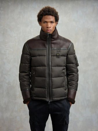 Blauer giubbino uomo giubbetto in nylon e montone eco 25WBLUC02028 007280 969