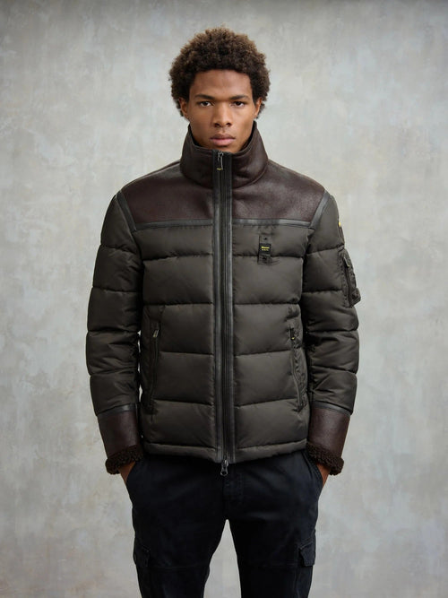 Blauer giubbino uomo giubbetto in nylon e montone eco 25WBLUC02028 007280 969