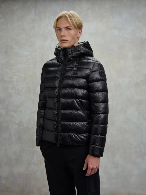 Blauer Adams giubbino uomo in nylon eco nero