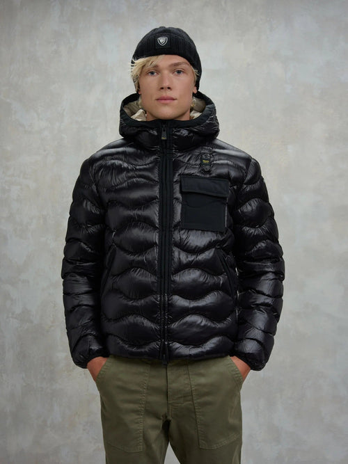 Blauer Bryant giubbino uomo con taschino in nylon nero