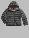Blauer Acton piumino uomo con cappuccio trapuntato grigio