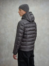 Blauer Acton piumino uomo con cappuccio trapuntato grigio