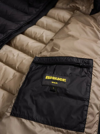 Blauer giubbino uomo piumino con cappuccio Acton 25WBLUC03086-006047 999EI