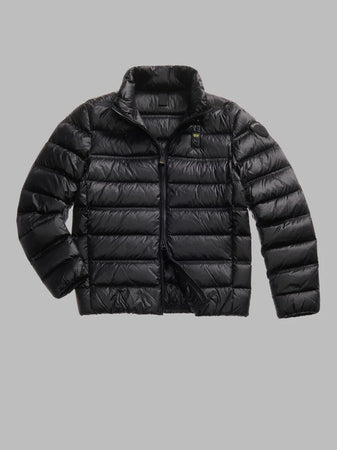 Blauer giubbino uomo Belmont piumino lucido nero con collo coreana
