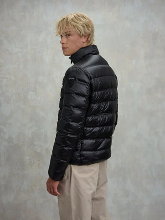 Blauer giubbino uomo Belmont piumino lucido nero con collo coreana