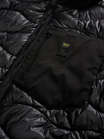 Blauer Giubbino uomo piumino Albert in neoprene e nylon con cappuccio