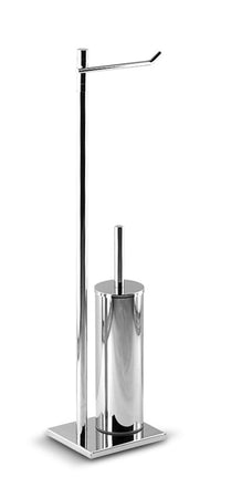 Piantana bagno water ottone cromato base rettangolare - piantana bagno