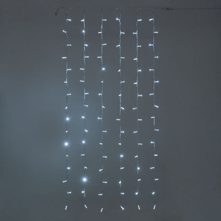 Tenda luminosa maxiled con filo trasparente per decorazioni natalizie