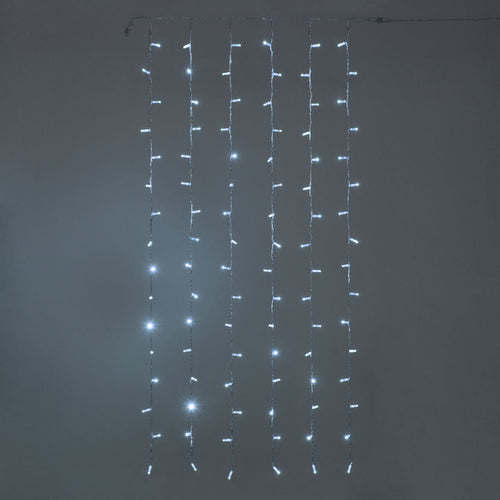 Tenda luminosa maxiled con filo trasparente per decorazioni natalizie