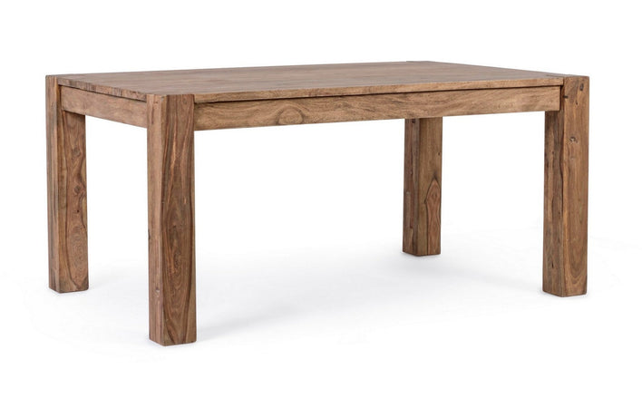 Tavolo Salford allungabile rettangolare, con gambe, piano in legno sheesham, stile design