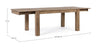 Tavolo Salford allungabile rettangolare, con gambe, piano in legno sheesham, stile design