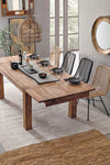 Tavolo Salford allungabile rettangolare, con gambe, piano in legno sheesham, stile design