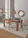 Tavolo Salford allungabile rettangolare, con gambe, piano in legno sheesham, stile design
