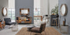 Tavolo Salford allungabile rettangolare, con gambe, piano in legno sheesham, stile design