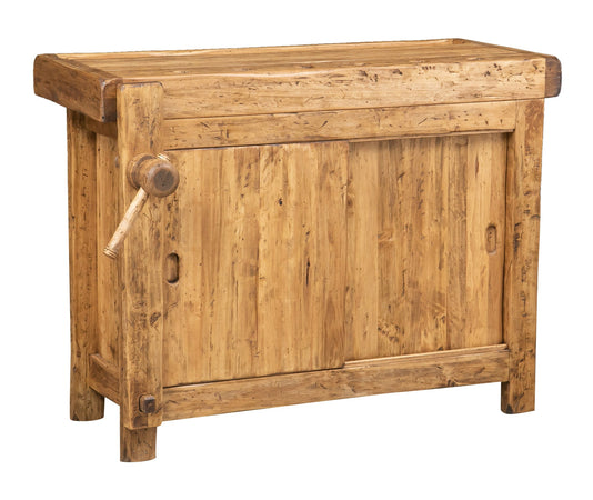 Biscottini Banco da lavoro Country legno massello di tiglio finitura naturale Made in Italy