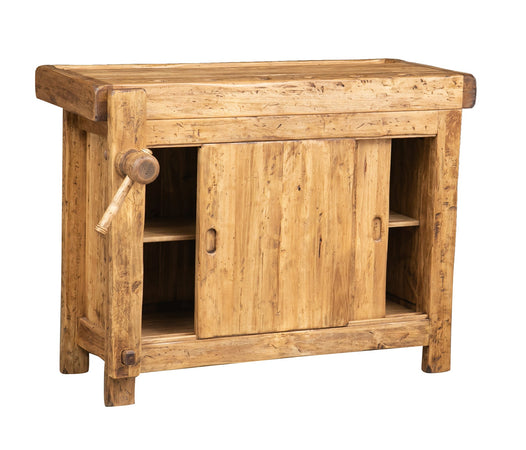 Biscottini Banco da Lavoro Country 119x63x90 Legno Massello Tiglio Naturale Biscottini IT