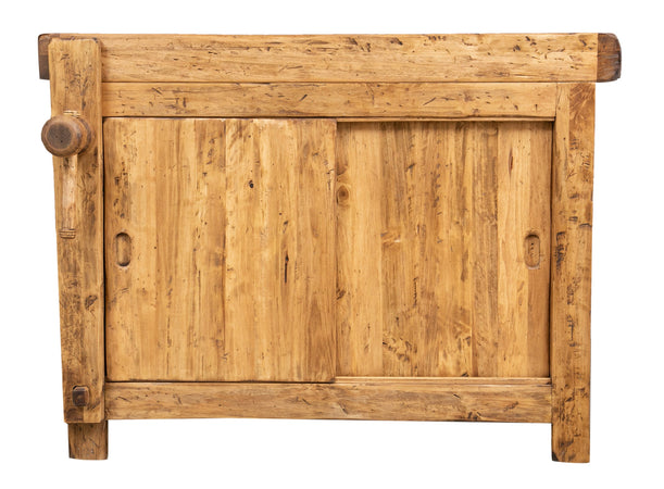 Biscottini Banco da Lavoro Country 119x63x90 Legno Massello Tiglio Naturale Biscottini IT