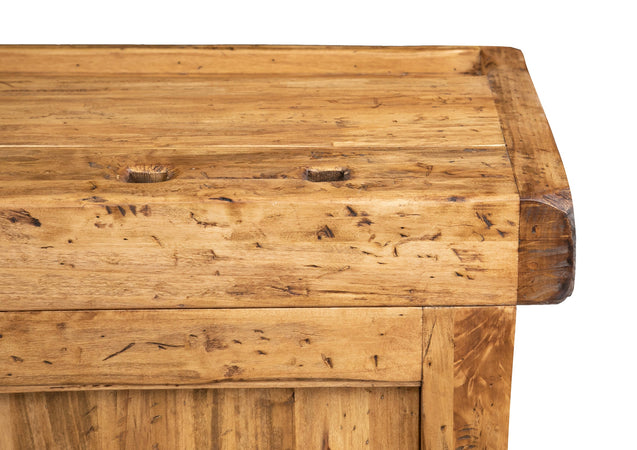 Biscottini Banco da Lavoro Country 119x63x90 Legno Massello Tiglio Naturale Biscottini IT