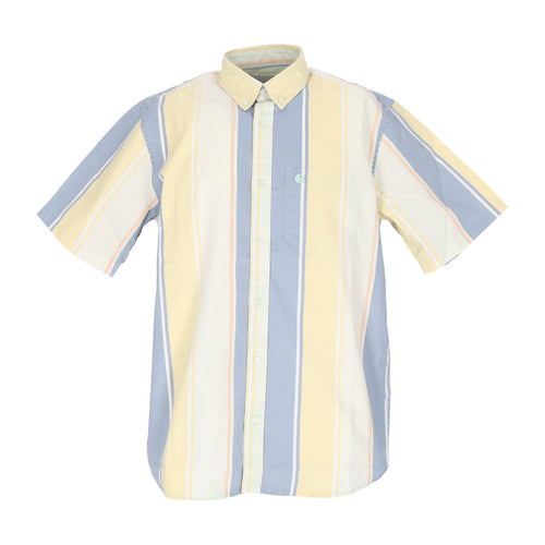 CARHARTT WIP Camicia Manica Corta Uomo Gilman Shirt Pale Spearmint Moon da uomo