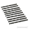 Punte metriche trapano Jobber HSS-R 10 pezzi acciaio temperato Silverline silverline