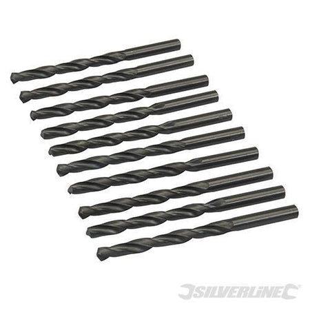 Punte metriche trapano Jobber HSS-R 10 pezzi acciaio temperato Silverline silverline