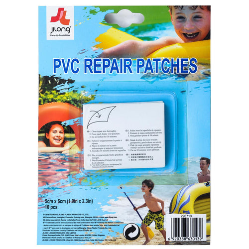 KIT 10 PZ TOPPE JILONG PER RIPARAZIONE PISCINA RIPARA GOMMONI 290713 GONFIABILI