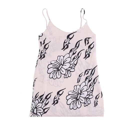 OBEY Vestito Donna Flamin ' Flower Dress Off White da donna