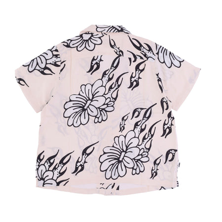 OBEY Camicia Manica Corta Donna Flamin ' Flowers Shirt Off White da donna