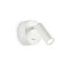 Applique Moderna Bean Round Metallo Bianco Led 3W 3000K Luce Calda