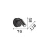 Applique Moderna Bean Round Metallo Bianco Led 3W 3000K Luce Calda