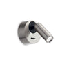 Applique Moderna Bean Round Metallo Cromo Led 3W 3000K Luce Calda
