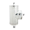 Raccordo inox a T braga MF da 220mm codino F AISI 304