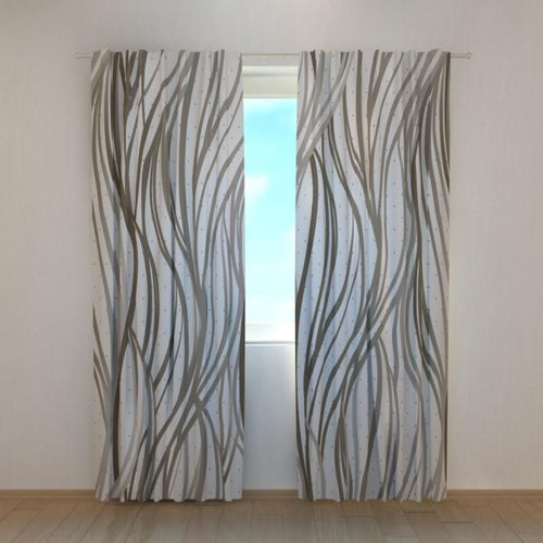 Foto Tende Onde Grigie Astratte