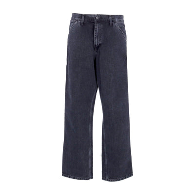 CARHARTT WIP Jeans Uomo Single Knee Pant Black Stone Washed da uomo