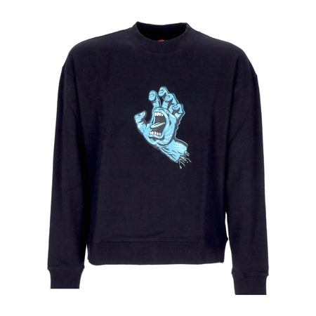 SANTA CRUZ Felpa Leggera Girocollo Uomo Cabana Hand Crew Black da uomo