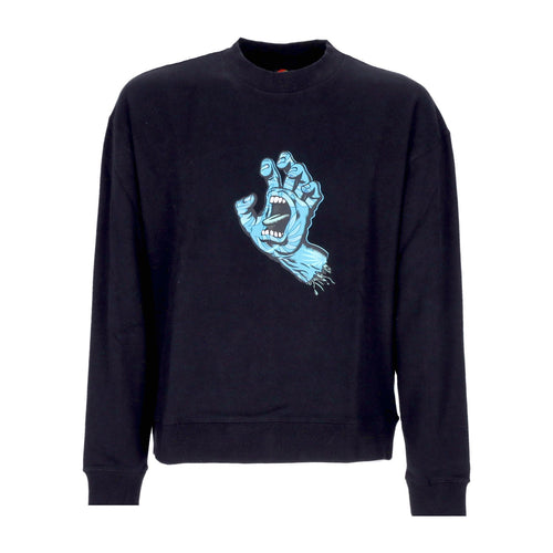 SANTA CRUZ Felpa Leggera Girocollo Uomo Cabana Hand Crew Black da uomo