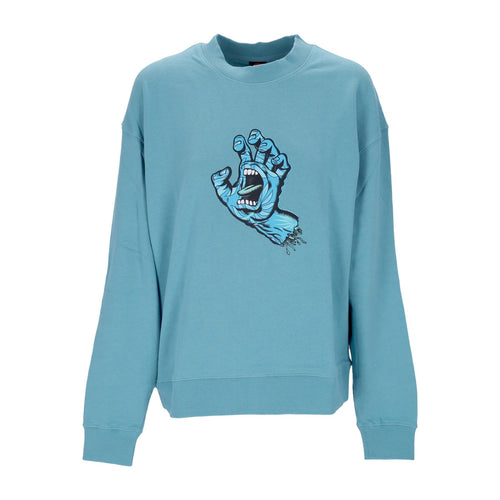 SANTA CRUZ Felpa Leggera Girocollo Uomo Cabana Hand Crew Turquoise da uomo