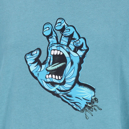 SANTA CRUZ Felpa Leggera Girocollo Uomo Cabana Hand Crew Turquoise da uomo