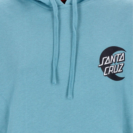 SANTA CRUZ Felpa Leggera Cappuccio Uomo Cabana Moon Dot Hood Turquoise da uomo