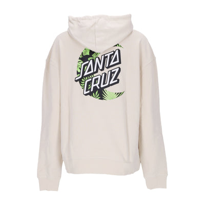 SANTA CRUZ Felpa Leggera Cappuccio Uomo Cabana Moon Dot Hood Off White da uomo