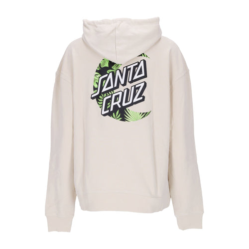 SANTA CRUZ Felpa Leggera Cappuccio Uomo Cabana Moon Dot Hood Off White da uomo