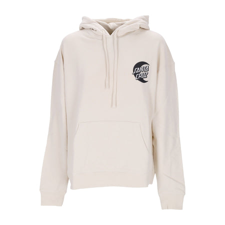 SANTA CRUZ Felpa Leggera Cappuccio Uomo Cabana Moon Dot Hood Off White da uomo
