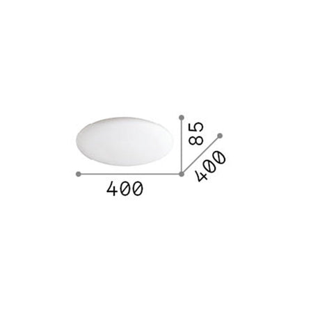 Plafoniera Moderna Level Metallo Bianco Led 22,5W 3000K Luce Calda