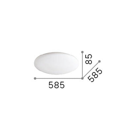 Plafoniera Moderna Level Metallo Bianco Led 37,5W 3000K Luce Calda